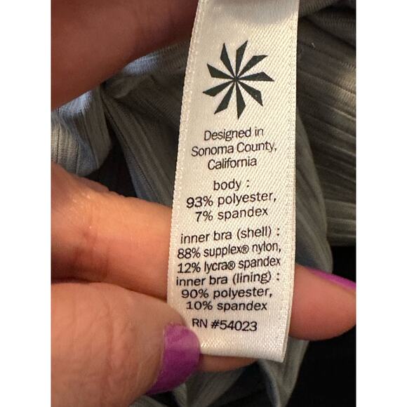 Athleta gray black build in bra tank top size small - Picture 5 of 9